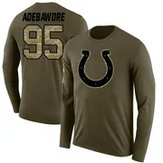 Men's Adetomiwa Adebawore Indianapolis Colts Legend Olive Salute to Service Sideline Long Sleeve T-Shirt