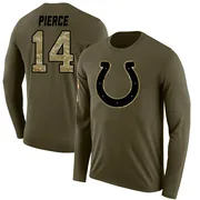 Men's Alec Pierce Indianapolis Colts Legend Olive Salute to Service Sideline Long Sleeve T-Shirt