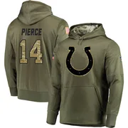 Men's Alec Pierce Indianapolis Colts Olive Salute to Service Pullover Hoodie