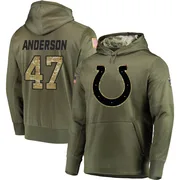 Men's Liam Anderson Indianapolis Colts Olive Salute to Service Pullover Hoodie