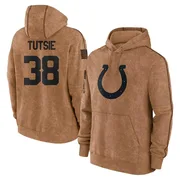 Men's Michael Tutsie Indianapolis Colts Brown 2023 Salute To Service Club Pullover Hoodie