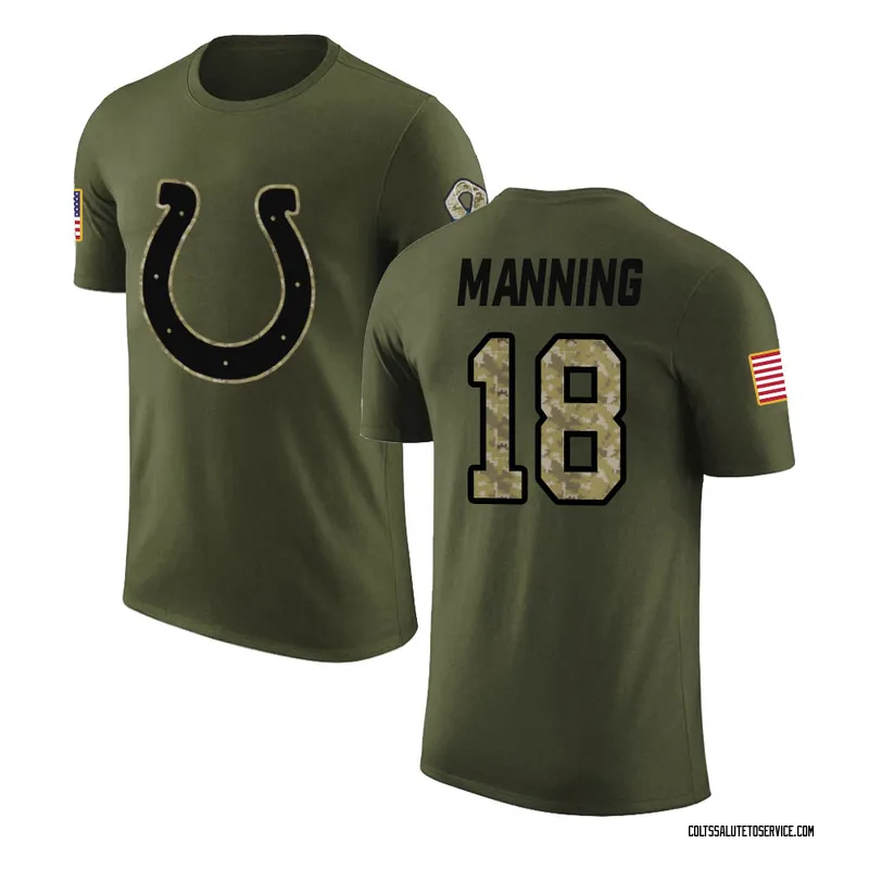 Men's Peyton Manning Indianapolis Colts Legend Olive Salute to Service T-Shirt