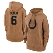 Women's Anthony Gould Indianapolis Colts Brown 2023 Salute To Service Pullover Hoodie