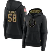 Women's Austin Ajiake Indianapolis Colts Black 2020 Salute to Service Sideline Performance Pullover Hoodie