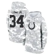 Women's David Long Jr. Indianapolis Colts Camo Arctic 2024 Salute to Service Club Fleece Pullover Hoodie