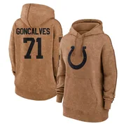 Women's Matt Goncalves Indianapolis Colts Brown 2023 Salute To Service Pullover Hoodie