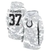 Women's Tre Flowers Indianapolis Colts Camo Arctic 2024 Salute to Service Club Fleece Pullover Hoodie