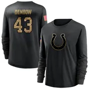 Women's Trevor Denbow Indianapolis Colts Black 2020 Salute To Service Sideline Performance Long Sleeve T-Shirt