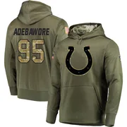 Youth Adetomiwa Adebawore Indianapolis Colts Olive Salute to Service Pullover Hoodie