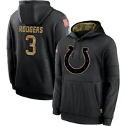 Youth Amari Rodgers Indianapolis Colts Black 2020 Salute to Service Sideline Performance Pullover Hoodie