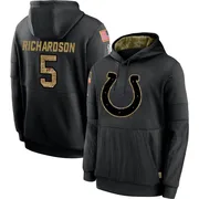 Youth Anthony Richardson Indianapolis Colts Black 2020 Salute to Service Sideline Performance Pullover Hoodie