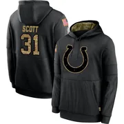 Youth Daniel Scott Indianapolis Colts Black 2020 Salute to Service Sideline Performance Pullover Hoodie