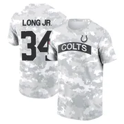 Youth David Long Jr. Indianapolis Colts Camo Arctic 2024 Salute to Service Performance T-Shirt