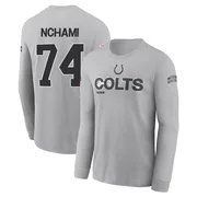 Youth Durell Nchami Indianapolis Colts Gray 2024 Salute to Service Long Sleeve T-Shirt