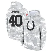 Youth Jaylon Jones Indianapolis Colts Camo Arctic 2024 Salute to Service Club Fleece Pullover Hoodie