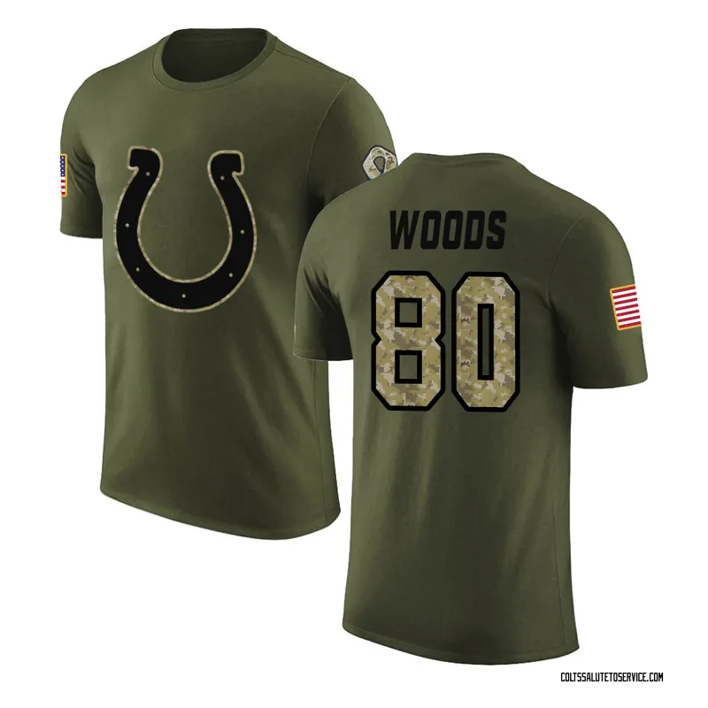 Youth Jelani Woods Indianapolis Colts Legend Olive Salute to Service T-Shirt