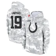 Youth Johnny Unitas Indianapolis Colts Camo Arctic 2024 Salute to Service Club Fleece Pullover Hoodie