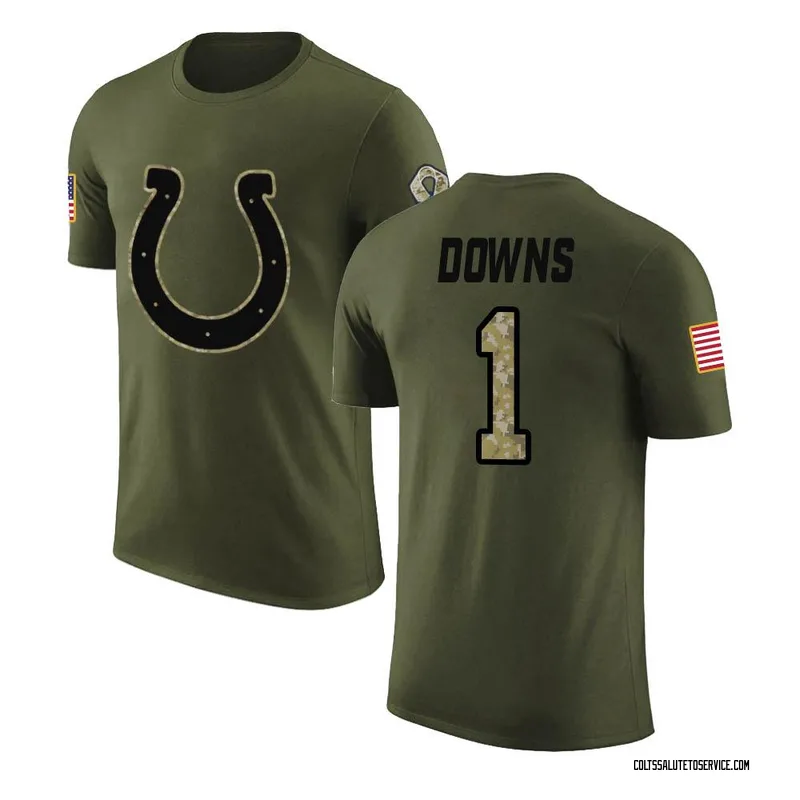 Youth Josh Downs Indianapolis Colts Legend Olive Salute to Service T-Shirt