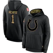 Youth Pat McAfee Indianapolis Colts Black 2020 Salute to Service Sideline Performance Pullover Hoodie