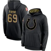 Youth Pheldarius Payne Indianapolis Colts Black 2020 Salute to Service Sideline Performance Pullover Hoodie