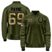 Youth Pheldarius Payne Indianapolis Colts Olive Salute to Service Sideline Performance Jacket