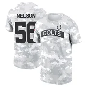 Youth Quenton Nelson Indianapolis Colts Camo Arctic 2024 Salute to Service Performance T-Shirt