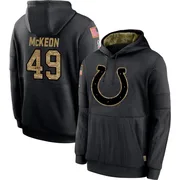 Youth Sean McKeon Indianapolis Colts Black 2020 Salute to Service Sideline Performance Pullover Hoodie