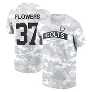 Youth Tre Flowers Indianapolis Colts Camo Arctic 2024 Salute to Service Performance T-Shirt