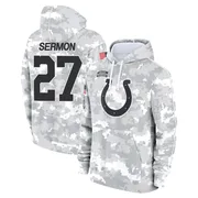 Youth Trey Sermon Indianapolis Colts Camo Arctic 2024 Salute to Service Club Fleece Pullover Hoodie