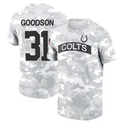 Youth Tyler Goodson Indianapolis Colts Camo Arctic 2024 Salute to Service Performance T-Shirt